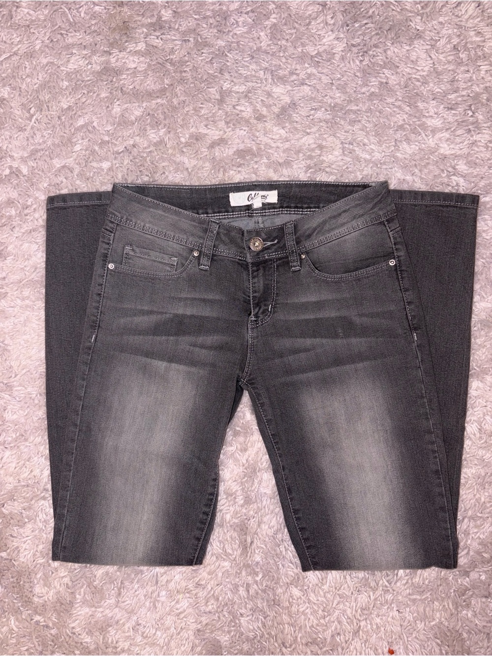 California Vintage Women's Gray Washed Skinny Jeans